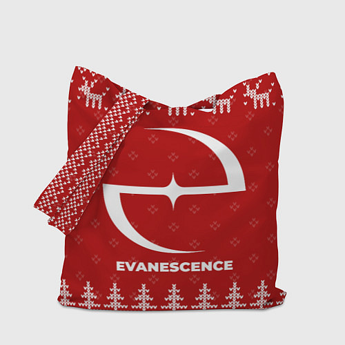 Сумка-шоппер Новогодний Evanescence с оленями / 3D-принт – фото 1