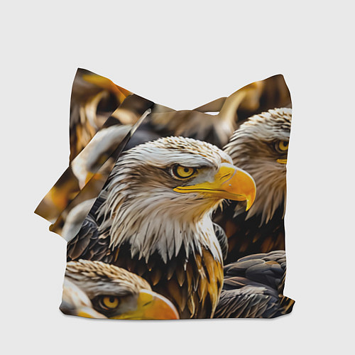 Сумка-шоппер Белоголовые орланы / 3D-принт – фото 1