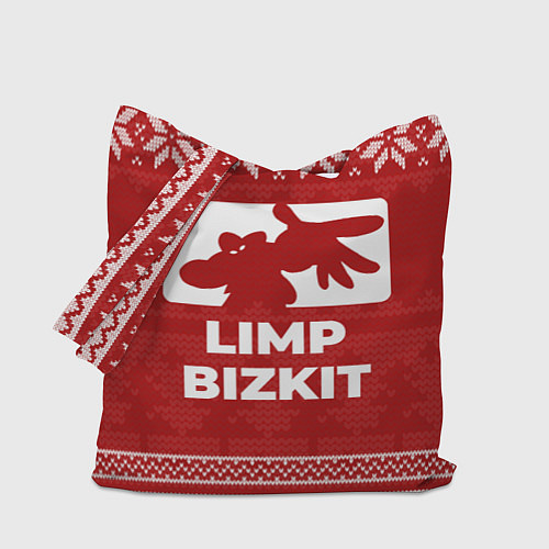 Сумка-шоппер Новогодний Limp Bizkit / 3D-принт – фото 1