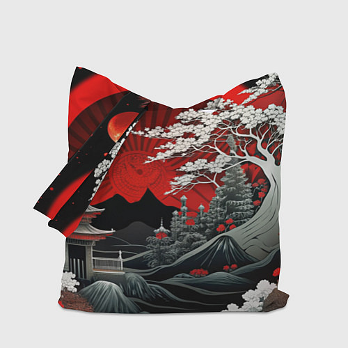 Сумка-шоппер Деревья Японии и природа / 3D-принт – фото 1