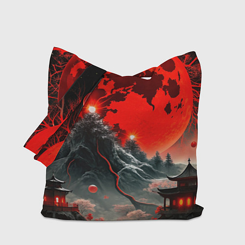 Сумка-шоппер Японская черная гора / 3D-принт – фото 1