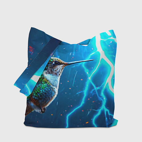 Сумка-шоппер Колибри в грозу / 3D-принт – фото 1