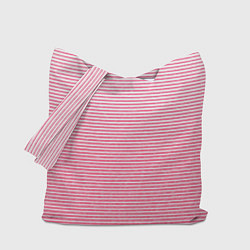 Сумка-шоппер Полосатый розовый текстурный