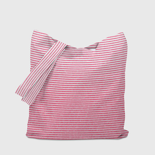 Сумка-шоппер Полосатый розовый текстурный / 3D-принт – фото 1