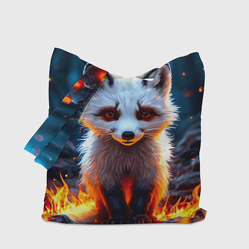 Сумка-шоппер Песец в огне / 3D-принт – фото 1