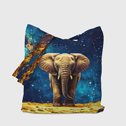 Сумка-шоппер Слон и космическое небо