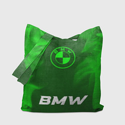 Сумка-шоппер BMW - green gradient по-центру