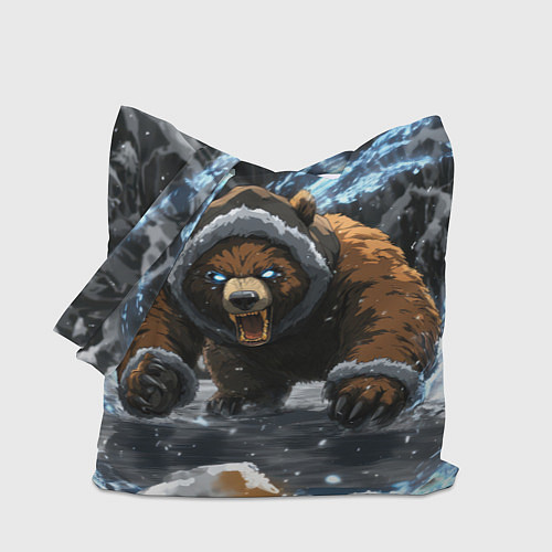 Сумка-шоппер Злой русский медведь / 3D-принт – фото 1