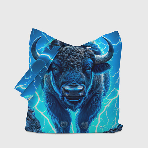 Сумка-шоппер Буйвол в разряде молнии / 3D-принт – фото 1