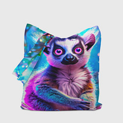 Сумка-шопер Лемур в сказочном лесу, цвет: 3D-принт