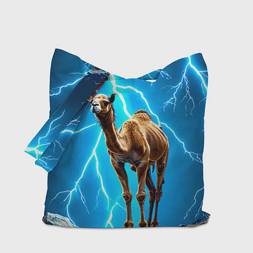 Сумка-шоппер Верблюд и удар молнии / 3D-принт – фото 1