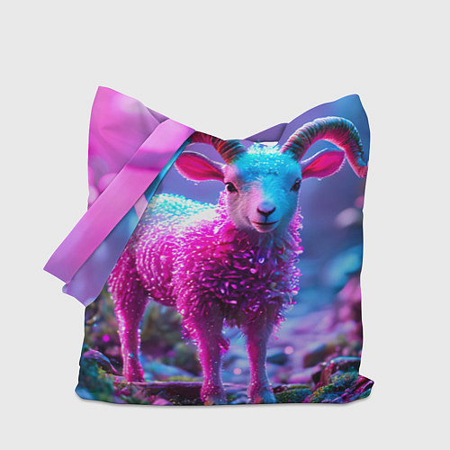 Сумка-шоппер Козлик в розовом / 3D-принт – фото 1