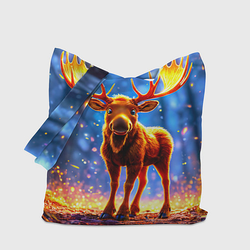 Сумка-шоппер Лосенок в лесу / 3D-принт – фото 1