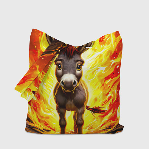 Сумка-шоппер Ослик в огне / 3D-принт – фото 1