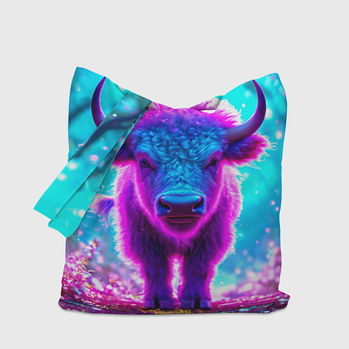 Сумка-шоппер Белый буйвол / 3D-принт – фото 1