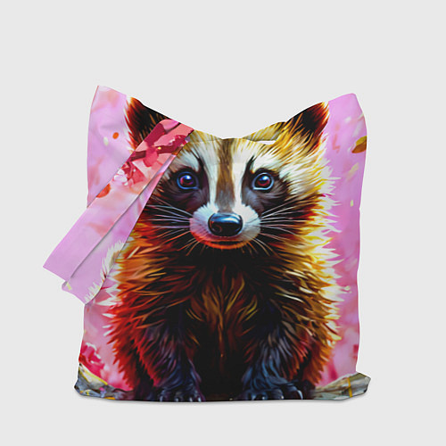 Сумка-шоппер Росомаха в розовом лесу / 3D-принт – фото 1