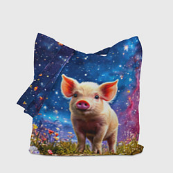 Сумка-шоппер Поросенок и звездное небо