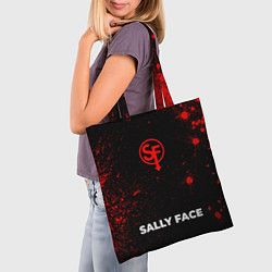 Сумка-шопер Sally Face - red gradient по-центру, цвет: 3D-принт — фото 2