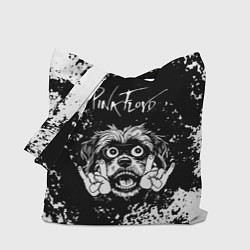 Сумка-шопер Pink Floyd рок пес, цвет: 3D-принт