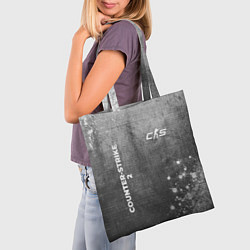 Сумка-шопер Counter-Strike 2 - grey gradient вертикально, цвет: 3D-принт — фото 2