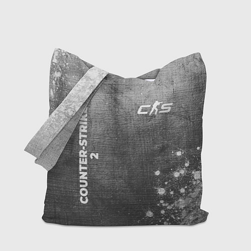 Сумка-шоппер Counter-Strike 2 - grey gradient вертикально / 3D-принт – фото 1