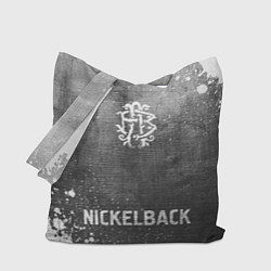 Сумка-шопер Nickelback - grey gradient по-центру, цвет: 3D-принт