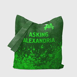 Сумка-шоппер Asking Alexandria - green gradient посередине