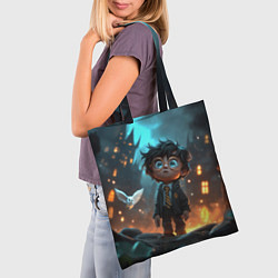 Сумка-шопер Маленький удивленный Гарри Поттер, цвет: 3D-принт — фото 2