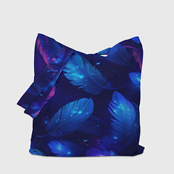 Сумка-шопер Мерцающие перья - волшебные искры, цвет: 3D-принт