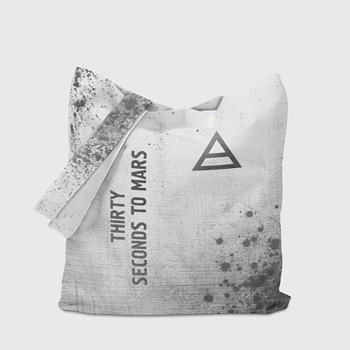 Сумка-шоппер Thirty Seconds to Mars - white gradient вертикальн / 3D-принт – фото 1