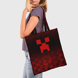 Сумка-шопер Minecraft red poly, цвет: 3D-принт — фото 2