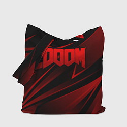 Сумка-шоппер Doom - красная абстракция
