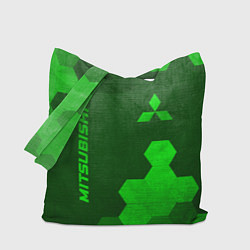 Сумка-шоппер Mitsubishi - green gradient вертикально