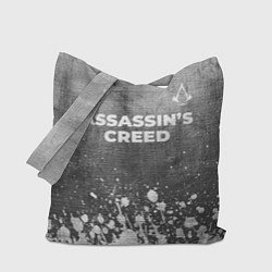 Сумка-шопер Assassins Creed - grey gradient посередине, цвет: 3D-принт
