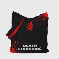 Сумка-шоппер Death Stranding - red gradient по-центру