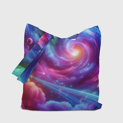 Сумка-шоппер Neon space fantasy / 3D-принт – фото 1