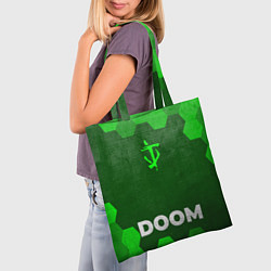 Сумка-шопер Doom - green gradient по-центру, цвет: 3D-принт — фото 2