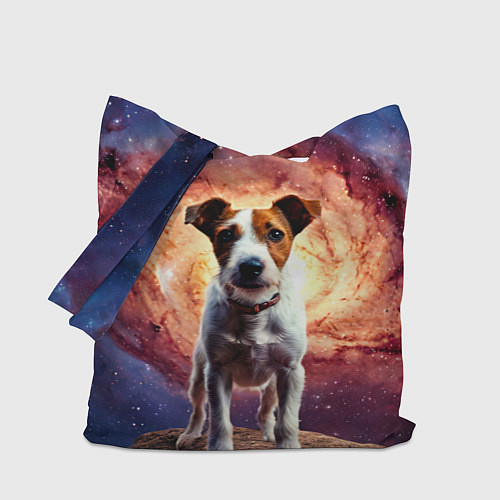 Сумка-шоппер Фокстерьер в космосе / 3D-принт – фото 1