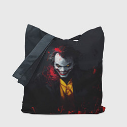 Сумка-шопер Джокер в красной краске, цвет: 3D-принт