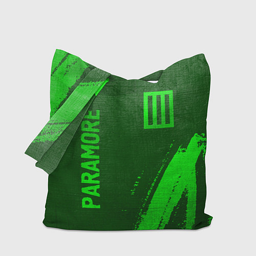 Сумка-шоппер Paramore - green gradient вертикально / 3D-принт – фото 1