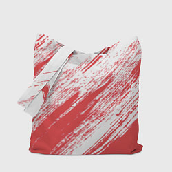 Сумка-шоппер The color is white and red