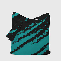 Сумка-шопер The color is black and light blue, цвет: 3D-принт