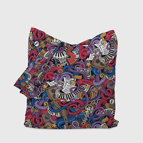 Сумка-шоппер Музыкальный коллаж / 3D-принт – фото 1