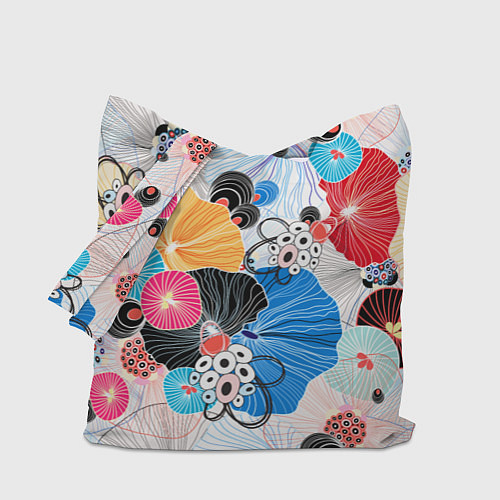 Сумка-шоппер Цветы - абстрактные узоры / 3D-принт – фото 1