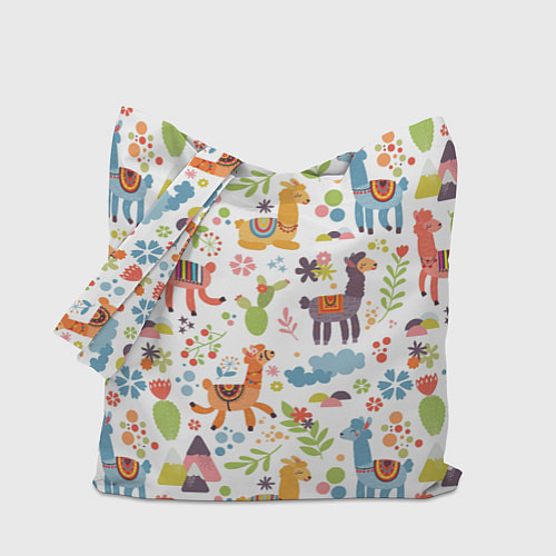 Сумка-шоппер Ламы паттерн / 3D-принт – фото 1