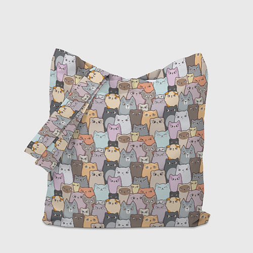 Сумка-шоппер Котики / 3D-принт – фото 1
