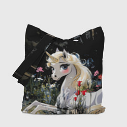 Сумка-шопер Единорожка с золотыми копытами, цвет: 3D-принт