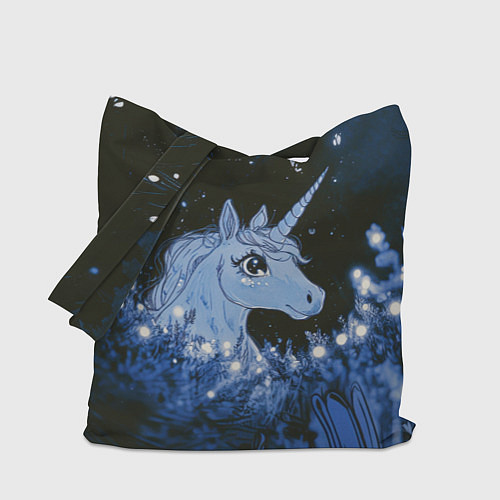 Сумка-шоппер Единорог и светлячки / 3D-принт – фото 1