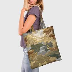 Сумка-шопер Золотистый камуфляж, цвет: 3D-принт — фото 2