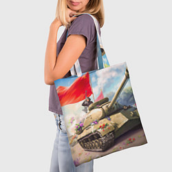 Сумка-шопер Русский танк, цвет: 3D-принт — фото 2
